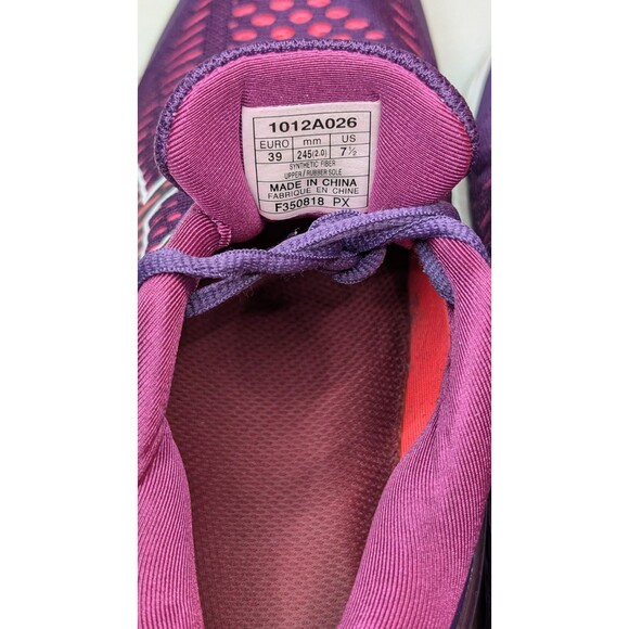 ASICS Women's Sz (7.5) GEL-Kayano 25  PUR/OR/PK/WHT Running Shoes #1012A026 - Picture 16 of 16